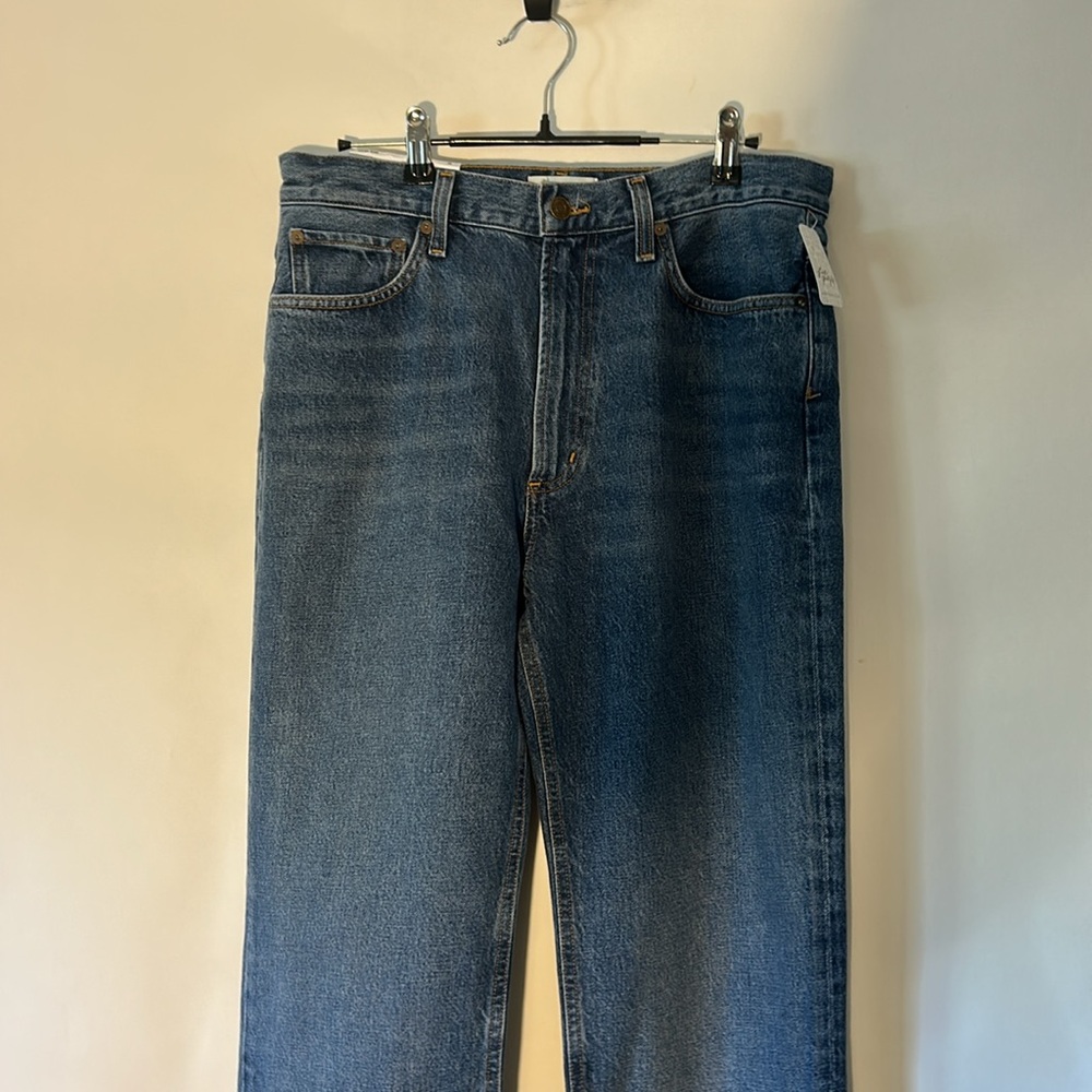 AGolde Lena Mid Rise Baby Bootcut jeans Sz 29 Placebo Dark Blue - Picture 5 of 10